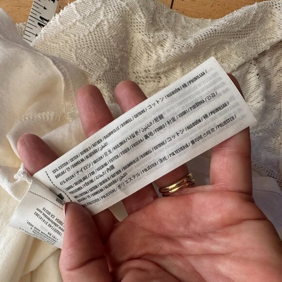 ABERCROMBIE & FITCH Lace Overlay Fit & Flare Skater Dress Size Small Cream - Picture 10 of 10